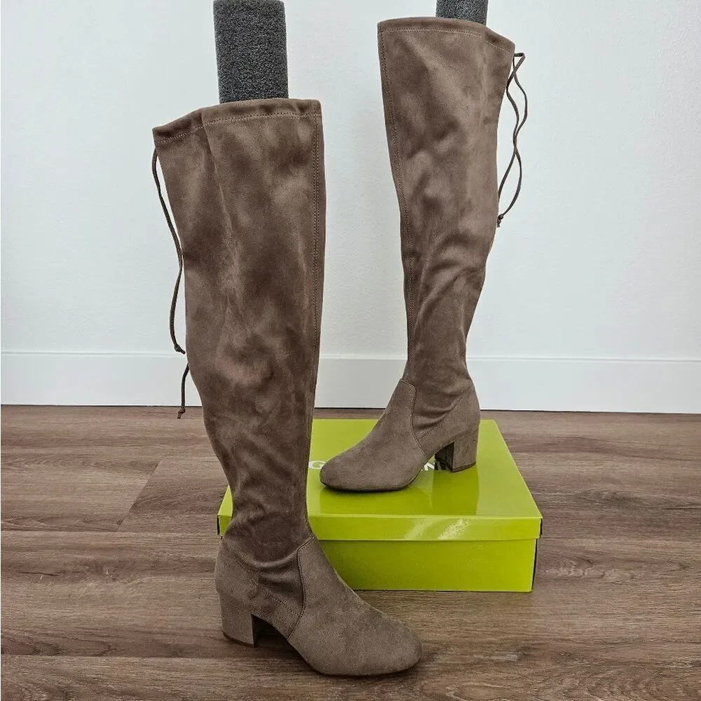 Gianni Bini Trillia Dusty Taupe Over-the-Knee Boots Size 7.5